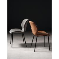 北欧餐桌椅子家用皮凳子梳妆椅工业风靠背椅轻奢餐椅简约现代餐凳定制