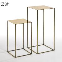 北欧铁艺茶几轻奢角几创意桌子简约现代客厅沙发边几高ins置物架定制