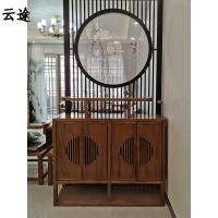 新中式玄关台柜简约鞋柜实木端景台入户玄关条案桌案台餐边柜储物定制