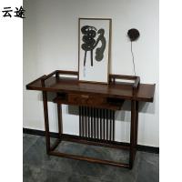 老榆木家具新中式玄关桌仿古条案禅意供桌佛台条几纯实木玄关柜定制