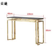 轻奢现代简约大理石玄关桌入户厅走廊玄关柜装饰端景台隔断条案定制