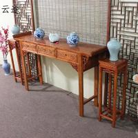 中式条案实木中堂条几案台榆木玄关桌供桌神台案几香案供台翘头桌定制