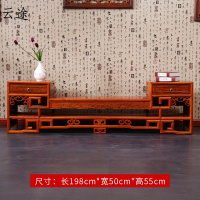 中式仿古电视柜现代简约全实木榆木客厅明清落地柜花储物柜家具定制