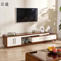 实木电视柜简约现代伸缩小户型客厅影视柜中式简易储物柜茶几组合定制