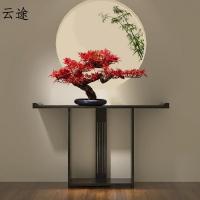 实木玄关台玄关桌堂条案供桌禅意厅新中式玄关柜酒店端景台窄桌定制