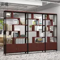 简易书架置物架铁艺隔断博古架落地多层产品展示架简约化妆品展柜定制