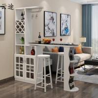 吧台酒柜家用客厅餐厅隔断柜欧式简约现代玄关厅柜实木生态吧台定制