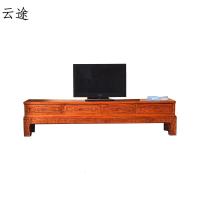 中式仿古电视柜实木榆木简约小户型复古家具茶几组合卧室客厅定制