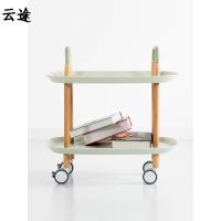 北欧实木茶水小推车收纳餐车现代简约客厅多功能边几角几定制