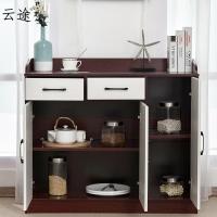 红木色双餐具柜备餐柜酒店餐厅餐边柜茶水柜厨房边柜碗柜酒柜定制