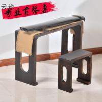 桐木古琴桌桌凳共鸣实木古筝桌中式禅意茶桌书法桌子音乐工作台架定制