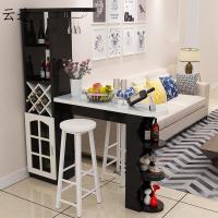 吧台桌家用客厅酒柜隔断柜厅柜现代简约玄关靠墙钢化玻璃小吧台定制