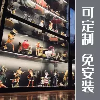 商用手办模型展示柜动漫样品展示架玩具乐高展示柜高达玻璃陈列柜定制