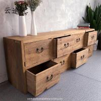 餐边柜玄关收纳柜旧木板家具中式实木储物柜子定制定制