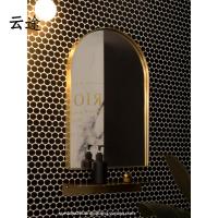 铜浴室镜壁挂卫生间洗漱台贴墙欧式定制北欧梳妆椭圆镜子定制