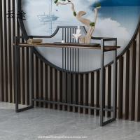 新中式玄关台实木条案条几简约现代玄关桌墙边桌装饰玄关柜供桌定制