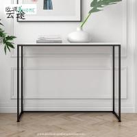 北欧简约玄关桌走廊过道置物架现代大理石玄关台靠墙边几条几长条定制