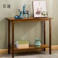 实木条案新中式玄关桌子靠墙玄关柜案台供桌简约玄关台边桌定制