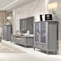 简约双边柜餐边立柜实木红橡木酒柜客厅餐厅家具储物柜定制