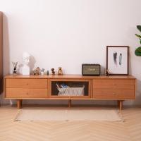 北欧日式实木电视柜现代简约客厅小户型白橡木樱桃木电视柜定制