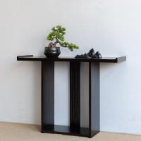 新中式实木玄关台架现代简约中堂条案供桌禅意厅玄关柜餐边窄桌定制 定做尺寸颜色定金整装