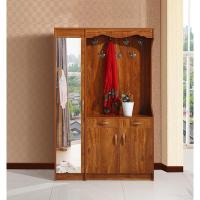 进鞋柜带挂衣架厅柜简约现代衣帽柜客厅隔断玄关柜一体省空间定制 龙凤檀121左镜长120宽30高184组装其他结构