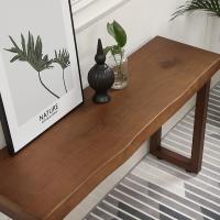 北欧简约实木新中式家用玄关桌沙发背几入户隔断端景边柜条案供台定制 拼板款:长120宽35高85cm组装