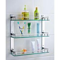层板架子浴室托架卫生间304不锈钢三层玻璃置物架厨卫化妆储物架定制 方管31cm*宽15cm*高50