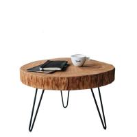 北欧沙发边几原木不规则飘窗小茶几角几小圆桌床头小桌子置物架定制 40*40*50cm(长宽高)随机造型木头厚度约10厘米