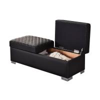 换鞋凳鞋柜实木储物凳欧式收纳凳皮凳服装店沙发凳现代简约穿鞋凳定制 苹果绿(40*40*41)