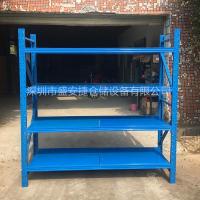 货架可拆卸展示架深圳仓储仓库家用货架多功能置物架自由组合多层定制 轻型150*50*200*4层主架蓝白长*宽*高