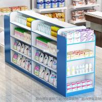 木质母婴店货架奶粉展示柜中岛柜饰品儿童玩具宠物店凯儿得乐货架定制 中岛:2组双面2组端头总长2.6米