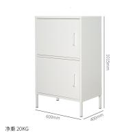 铁艺餐边柜现代简约透气储物柜碗橱柜北欧厨房收纳茶水柜家用放碗定制 上下开门餐边柜牛奶白双门