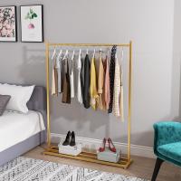 衣架落地卧室衣帽架家用角落衣帽间置物架简易挂衣架衣服收纳架子定制 黑金60*30*157（三杆）