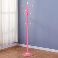 衣帽架落地铁艺挂衣架客厅大衣架时尚家用衣架子多功能定制 旗舰款沙石底盘粉色(人工底盘)