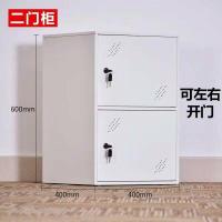 加厚员工更衣柜宿舍多柜储物铁皮柜32鞋柜碗柜带锁小矮柜定制定制 白色小2门1.3mm