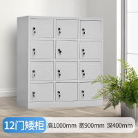不锈钢更衣柜铁皮柜员工宿舍更衣柜浴室储物柜带锁存包柜碗柜鞋柜定制 12门矮柜1.1mm