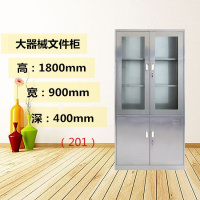 不锈钢更衣柜铁皮柜员工宿舍更衣柜浴室储物柜带锁存包柜碗柜鞋柜定制 金色不锈钢大器械2011.3mm