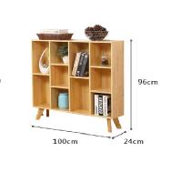 北欧实木书柜松木20MM厚板书架创意格子书柜饰品摆放架学校图书柜定制 529长100高96深24