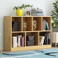 实木书架简约儿童学生教室落地格子书柜储物柜松木矮柜置物架定制定制 120长*80高*24深新西兰松加清漆