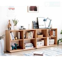 朵家具全实木格子柜落地书架书柜北欧置物储物收纳柜子自由组合定制 黑胡桃高款无腿柜(活动隔板)0.8-1米宽