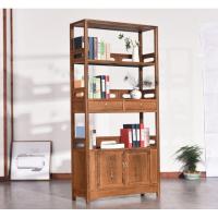 红木家具鸡翅木实木书架古典博古书柜书橱新中式仿古茶叶架展示架定制 60*35*188单个