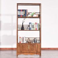 红木家具鸡翅木实木书架古典博古书柜书橱新中式仿古茶叶架展示架定制 86*32*186单个