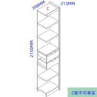 中式实木书柜简约现代书柜 简易书柜书架自由组合家用储物柜转角定制 C(不单卖)0.6米以下宽