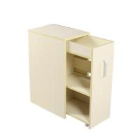 简约现代带小书柜简易书架收纳柜子阳台储物柜小户型置物柜定制 白枫木色0.6米以下宽