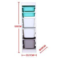 实木儿童玩具收纳柜宝宝书柜落地收纳架复式楼梯下储物柜子定制 1X80.6米以下宽