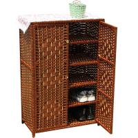 藤编鞋架大容量鞋柜简约现代收纳柜简易口鞋柜多层防尘鞋架家用定制 天津河北安徽