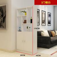 简约现代客厅玄关柜隔断厅柜酒柜屏风间厅柜鞋柜置物储物展示柜定制 2门暖白框架结构组装