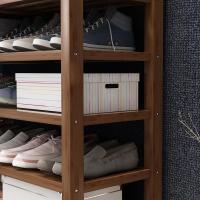 鞋架可坐换鞋凳多层简易家用口省空间型置物多功能实木鞋柜收纳定制 三层100[可坐换鞋凳]