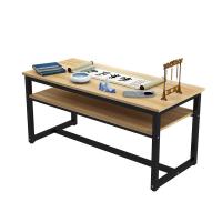 简易书法桌书画桌家用电脑桌毛笔专用写字台学生桌双层培训课桌椅定制 180*100*80加固